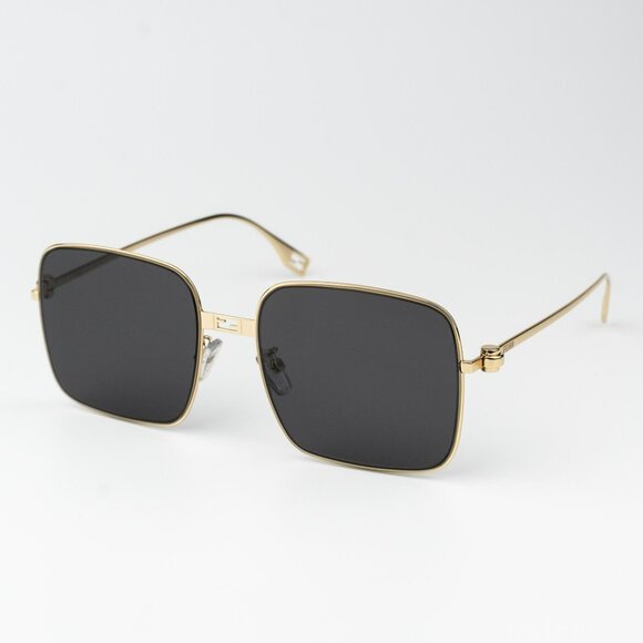 Fendi BAGUETTE Women Sunglasses Square Metal Endura Gold Smoke FE40123U 30A - Picture 1 of 10